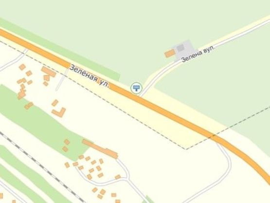 Схема рекламной плоскости по адресу вул.Зелена, поворот до туб лікарні, виїзд з міста