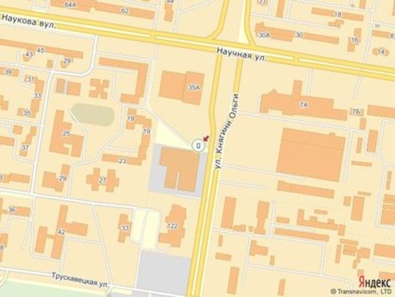 Схема рекламної площини за адресою вул.Кн.Ольги 120, Арсен, м.№1 лівий