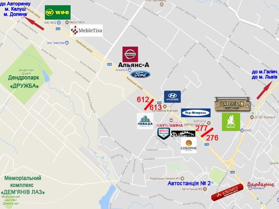 Схема рекламной плоскости по адресу Калуське шосе