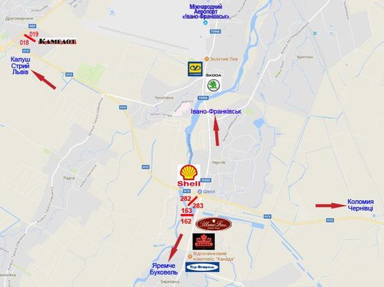 Схема рекламной плоскости по адресу Коновальця - Черніїв