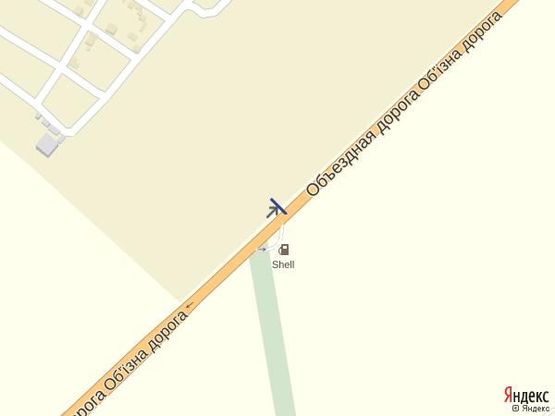 Схема рекламної площини за адресою Объезд. дорога, перед Клеверным мостом 18+200 Б (в стор. Усатово)