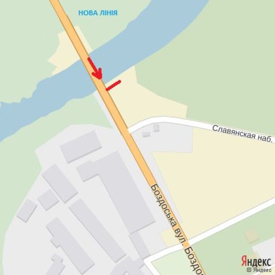 Схема рекламной плоскости по адресу вул.Баб'яка(новий трансп.міст), район ТЦ Нова лінія, напрям-вул.Воз'єднання, Капушанська