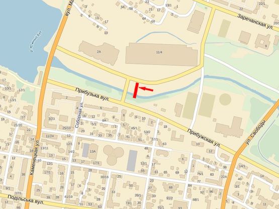 Схема рекламної площини за адресою Заречанская ул., 11, возле супермаркета "Епицентр", "Таврия", №2