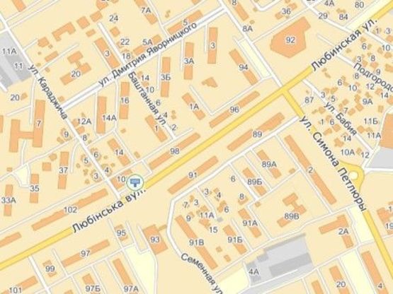 Схема рекламной плоскости по адресу вул.Любінська 100, підземний перехід