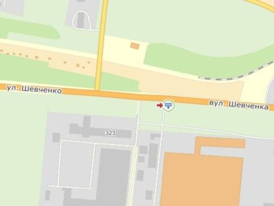 Схема рекламной плоскости по адресу вул.Шевченка, Автонавантажувач, вїзд в місто