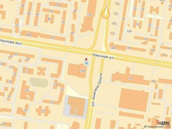 Схема рекламной плоскости по адресу вул.Наукова 35А, ТЦ ВАМ, ліворуч від входу