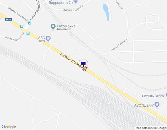 Схема рекламной плоскости по адресу вул. Шевченка