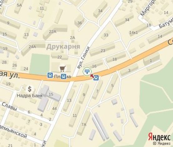 Схема рекламной плоскости по адресу Соборная ул., 18