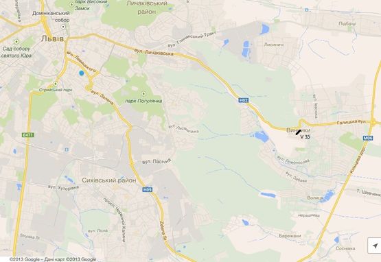 Схема рекламної площини за адресою с.Винники