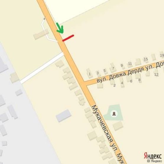 Схема рекламної площини за адресою вул.Мукачівська (АЗС), в'їзд до міста зі сторони Мукачево, Ужгорода