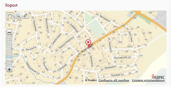 Схема рекламной плоскости по адресу вул. Миргородська (вул.Фрунзе)/вул.Леуцького