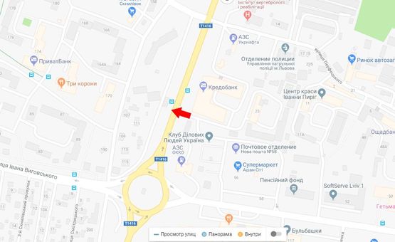 Схема рекламної площини за адресою вул. Кульпарківська,105 (АШАН,Зупинка "Скнилівок")