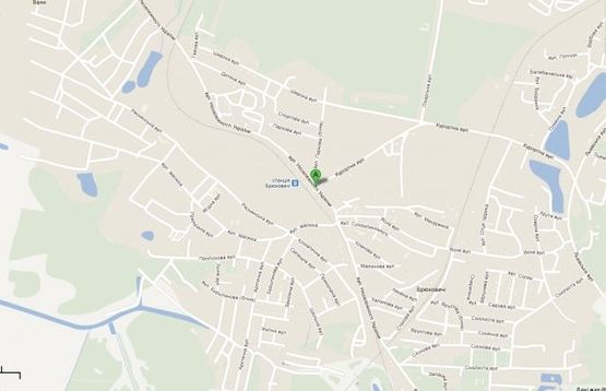 Схема рекламной плоскости по адресу Львів-Брюховичі, вул.Н.України,(жд вокзал)