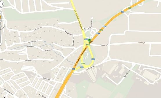 Схема рекламной плоскости по адресу вул.Б.Хмельницького, в`їзд в місто