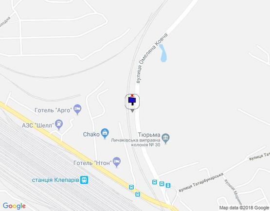 Схема рекламной плоскости по адресу вул. Винниця