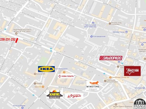 Схема рекламной плоскости по адресу Бельведерська-Вороного (призма)