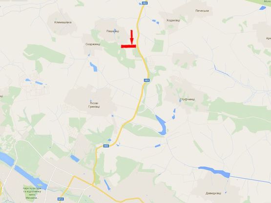 Схема рекламної площини за адресою Въезд из Ровно, Житомира