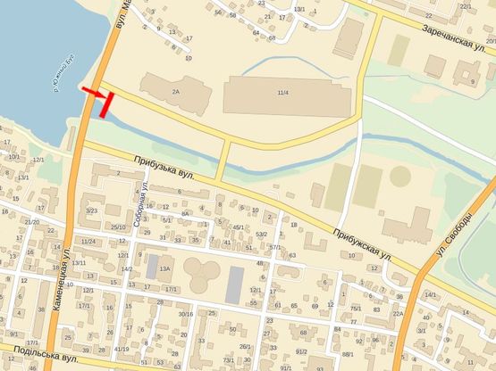 Схема рекламной плоскости по адресу Рыбалка М. ул., 2а, возле ТРЦ"Оазис", №1