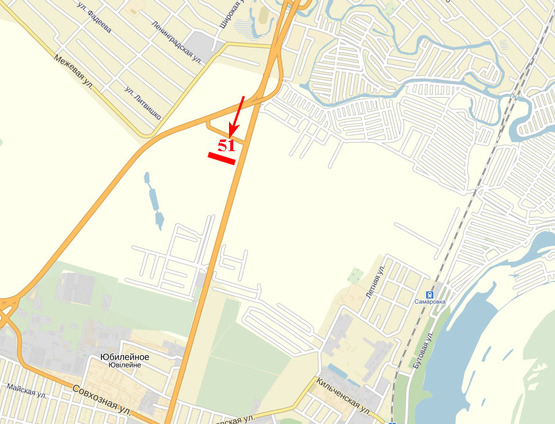 Схема рекламної площини за адресою пр-т Слобожанський - ж/м  "Золоті ключі", ТЦ "Метро", віадук, в сторону м. Дніпро