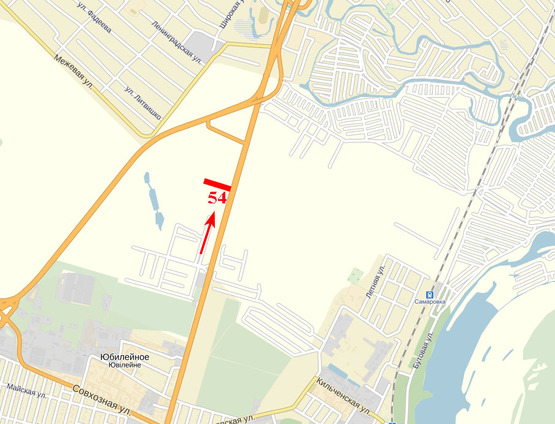 Схема рекламної площини за адресою пр-т Слобожанський - ж/м "Золоті ключі", ТЦ "Метро"