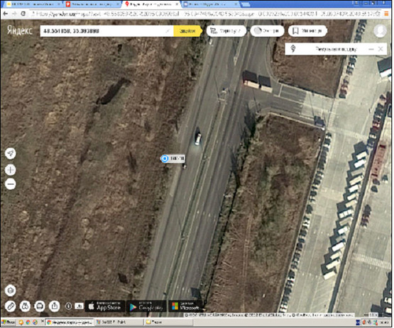 Схема рекламної площини за адресою пр-т Слобожанський, навпроти ТЦ "Метро", біля зупинки, світлофор