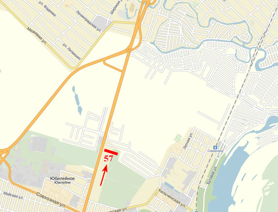 Схема рекламної площини за адресою пр-т Слобожанський - ж/м "Золоті ключі", до Епіцентру, смт Слобожанське