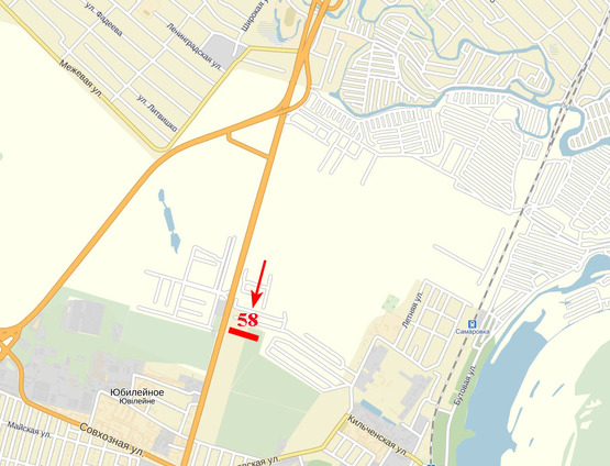 Схема рекламної площини за адресою пр-т Слобожанський - ж/м "Золоті ключі", до міста, смт Слобожанське