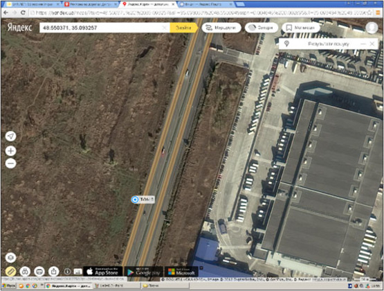 Схема рекламной плоскости по адресу пр-т Слобожанський,  ж/м "Золоті ключі"