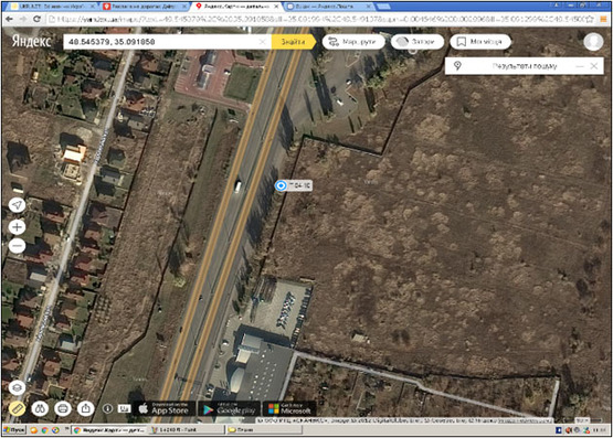 Схема рекламной плоскости по адресу пр-т Слобожанський,  АЗС Авіас