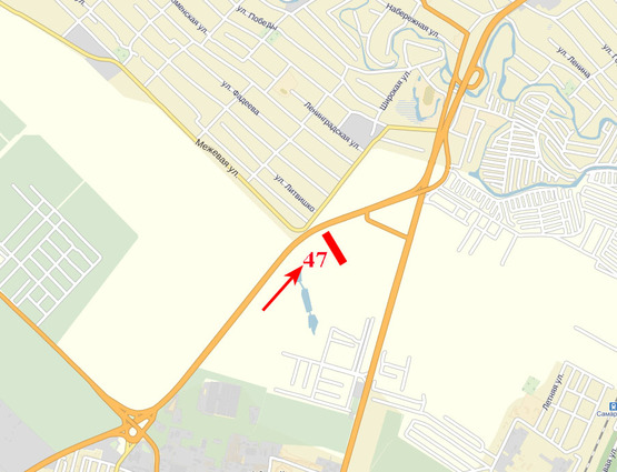 Схема рекламної площини за адресою Донецьке шосе, між Метро та Епіцентром, на світлофорі