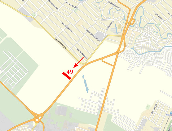 Схема рекламной плоскости по адресу Донецьке шосе, АЗС WOG