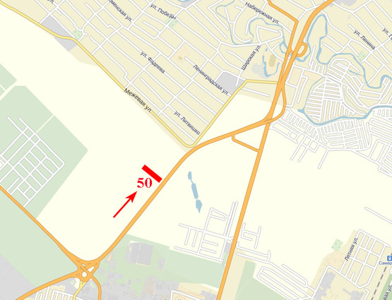 Схема рекламной плоскости по адресу Донецьке шосе, АЗС WOG