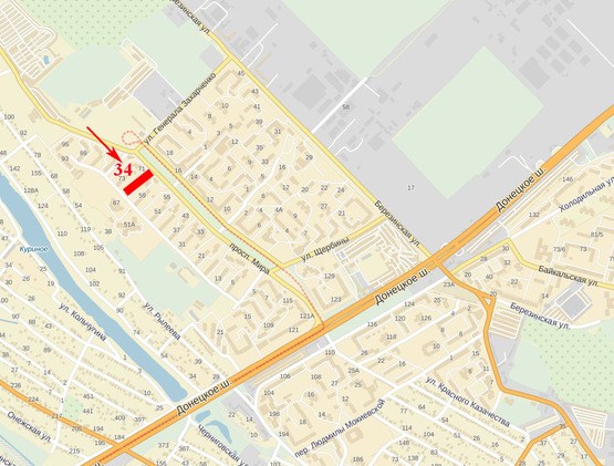 Схема рекламної площини за адресою пр-т Миру, 71-63, біля зупинки громадського транспорту