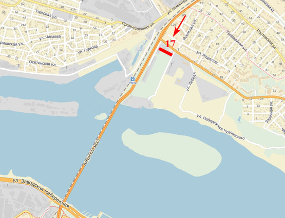 Схема рекламной плоскости по адресу Старий міст, направлення до авто - та з/д - вокзалам