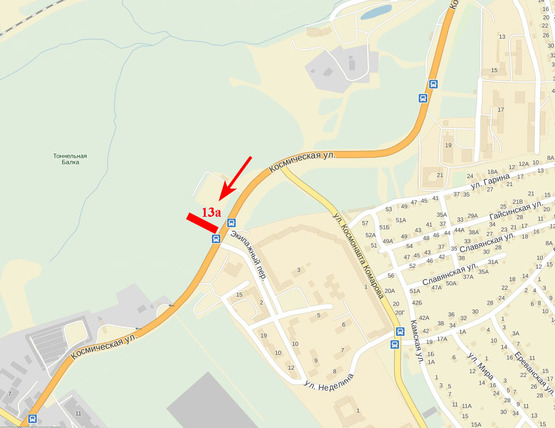 Схема рекламной плоскости по адресу вул. Космічна, ж/м Сокіл-1 (навпроти повороту до провулка Екіпажний)