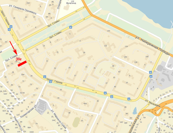 Схема рекламной плоскости по адресу пр-т Героїв - ТЦ "Перемога" (з центру)