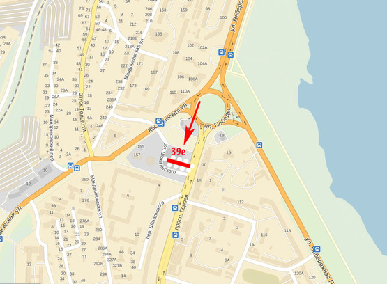 Схема рекламной плоскости по адресу пр-т Героїв, навпроти Varus, Comfy (з центру)