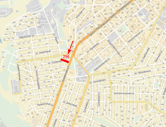 Схема рекламной плоскости по адресу вул. Київська - пр-т І. Мазепи, ринок, АТБ-маркет, Varus