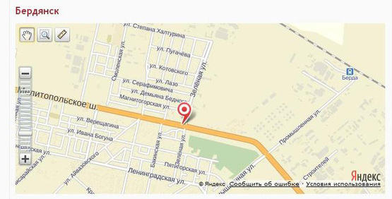 Схема рекламной плоскости по адресу ул.Вроцлавская/Мелитопольское шоссе