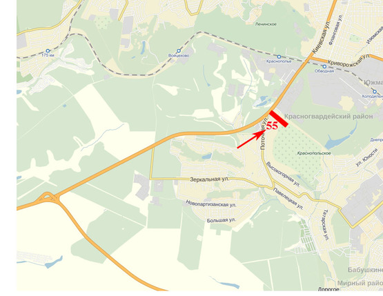 Схема рекламной плоскости по адресу Криворізьке шосе, АЗС WOG