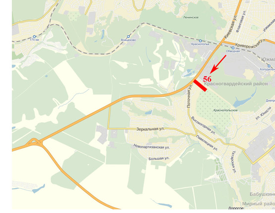 Схема рекламной плоскости по адресу Криворізьке шосе, АЗС WOG, напрям до Кривого Рогу