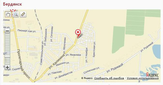 Схема рекламної площини за адресою ул.Калинина, 142