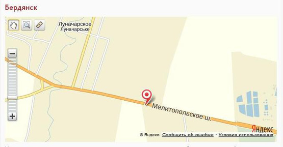 Схема рекламної площини за адресою Мелитопольское шоссе, 400 м от поста ГАИ