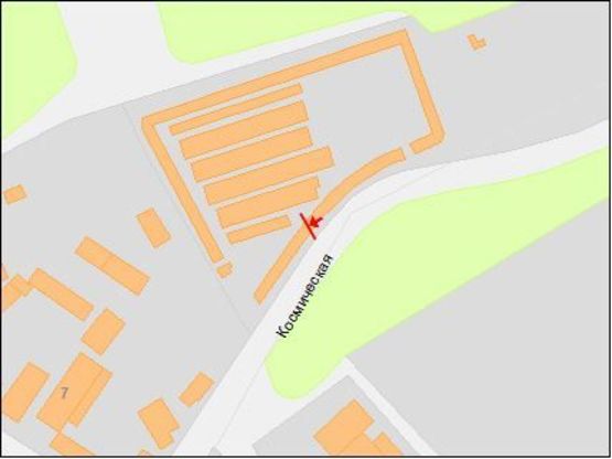 Схема рекламной плоскости по адресу Космическая ул. - Труда пр.