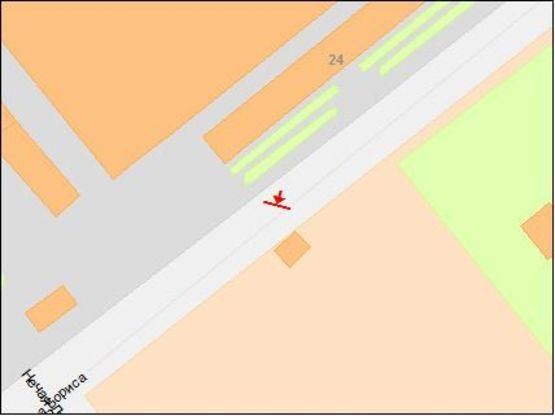 Схема рекламної площини за адресою Кротова ул., 19, остановка