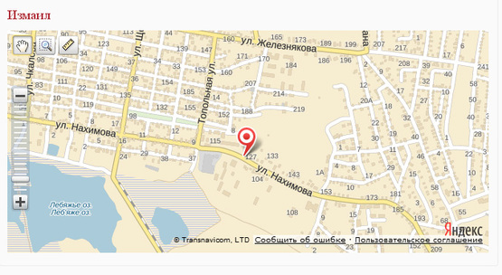 Схема рекламной плоскости по адресу ул. Нахимова, 125