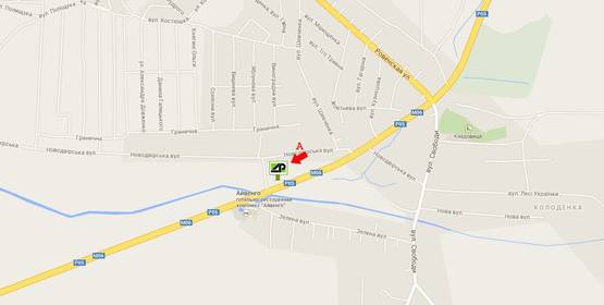 Схема рекламної площини за адресою с. Колоденка, 328-й км автодороги М06 (Київ-Чоп)