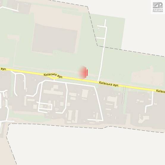 Схема рекламной плоскости по адресу м. Рівне,  вул. Київська,  навпроти будинку №108