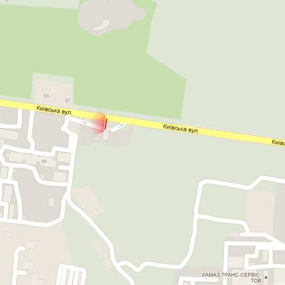 Схема рекламной плоскости по адресу м. Рівне, вул. Київська, 78г