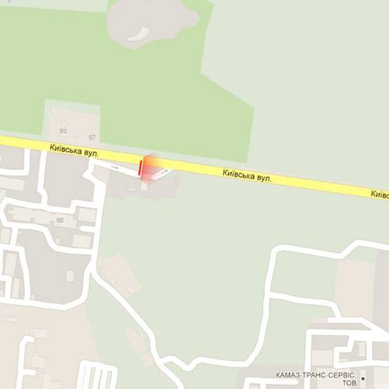 Схема рекламной плоскости по адресу м. Рівне, вул. Київська, 78г